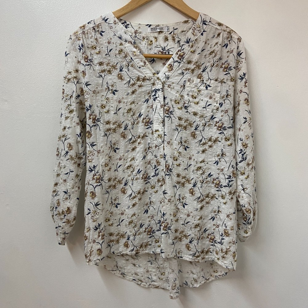 Meaveor Floral Long Sleeve Top - Size L